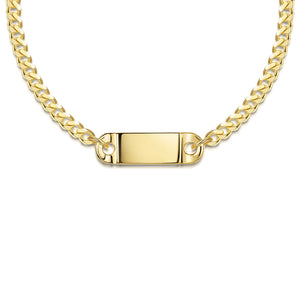Men's Capsule Urn Bracelet With Cuban Chain - Gold