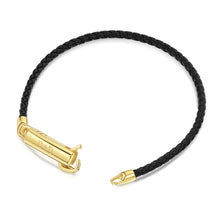 Load image into Gallery viewer, Men&#39;s Braided Cord Bracelet With Capsule Urn - Gold
