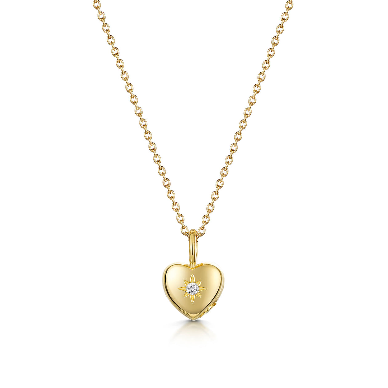 Tiny Crystal Heart Urn Ashes Necklace – Gold – LOVELOX