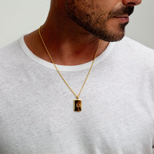 Load image into Gallery viewer, Wide Ingot Men's Handwriting Necklace - Gold

