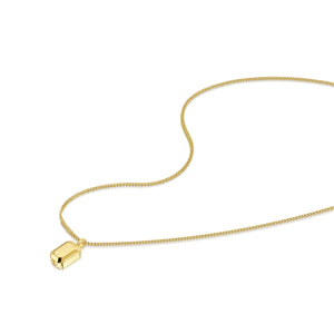 Men's Ingot Urn Necklace - Gold