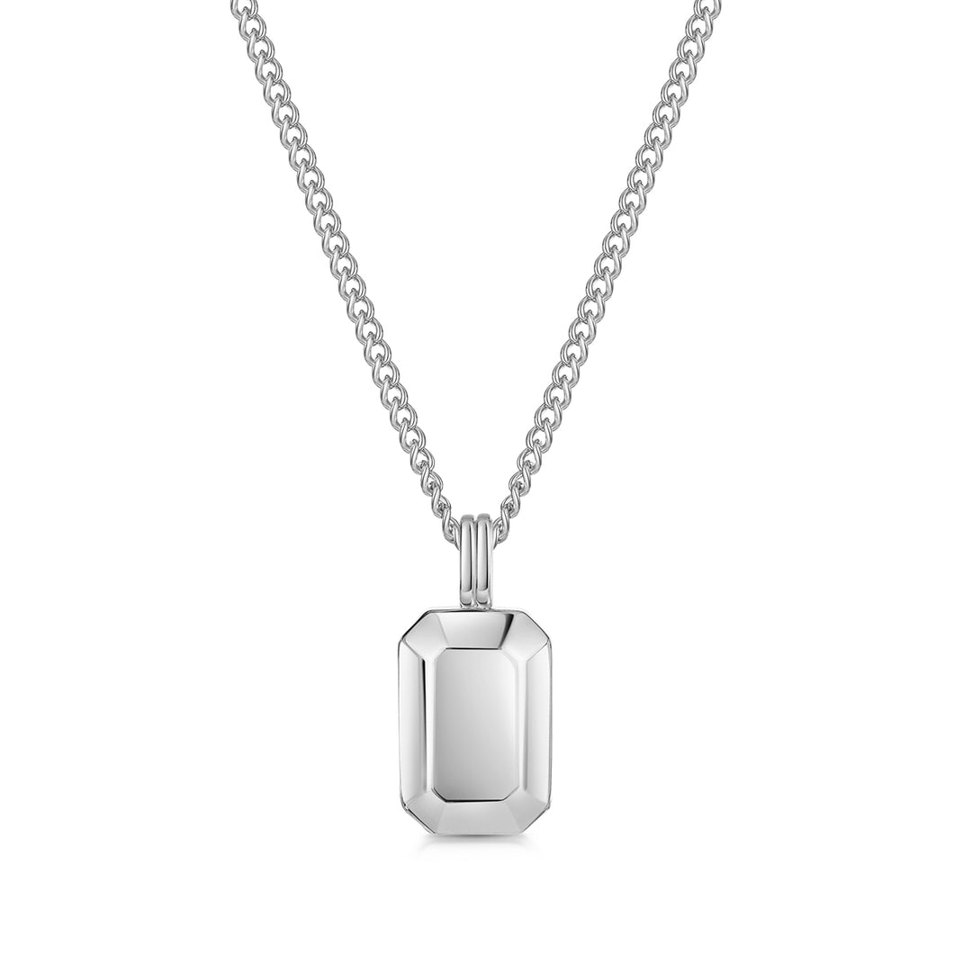 Men's Ingot Urn Necklace - Silver
