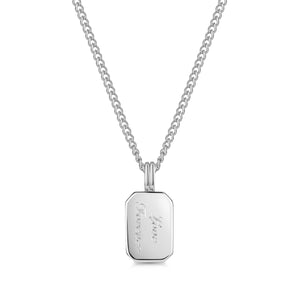 Men's Ingot Urn Necklace - Silver