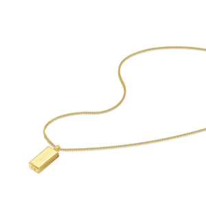 Men's Tall Ingot Urn Necklace - Gold