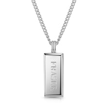 Load image into Gallery viewer, Men&#39;s Ingot Urn Necklace - Silver
