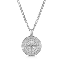 Load image into Gallery viewer, Men&#39;s Compass Urn Necklace - Silver
