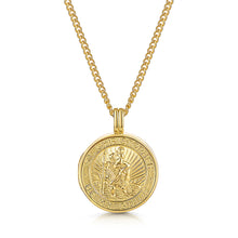 Load image into Gallery viewer, Men&#39;s St Christopher Locket - Gold
