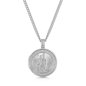 Men's St Christopher Locket - Silver