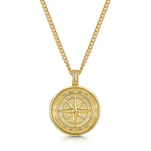 Load image into Gallery viewer, Men&#39;s Compass Locket - Gold

