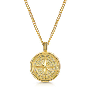 Men's Compass Locket - Gold