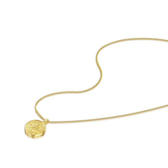 Men's Compass Locket - Gold
