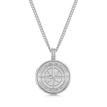 Load image into Gallery viewer, Men&#39;s Compass Locket - Silver
