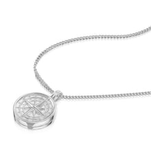 Load image into Gallery viewer, Men&#39;s Compass Locket - Silver
