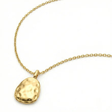 Load image into Gallery viewer, Organic Initial Pebble Necklace - Gold
