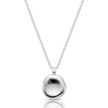 Load image into Gallery viewer, Small Organic Round Fingerprint Necklace - Silver
