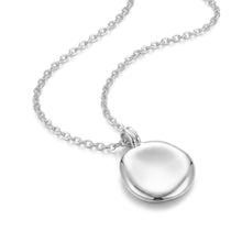 Load image into Gallery viewer, Small Organic Round Fingerprint Necklace - Silver
