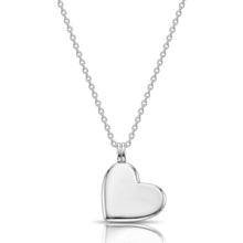 Load image into Gallery viewer, Name & Fingerprint Drop Heart Necklace - Silver
