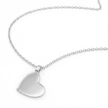 Load image into Gallery viewer, Name & Fingerprint Drop Heart Necklace - Silver
