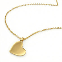 Load image into Gallery viewer, Name &amp; Fingerprint Drop Heart Necklace - Gold
