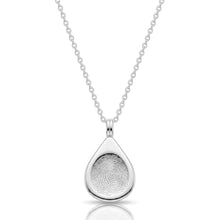 Load image into Gallery viewer, Teardrop Fingerprint Necklace - Silver
