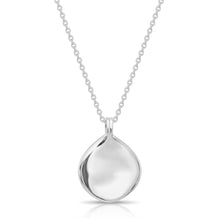 Load image into Gallery viewer, Large Pressed Round Fingerprint Necklace - Silver
