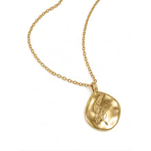 Load image into Gallery viewer, Large Organic Round Initial Necklace - Gold
