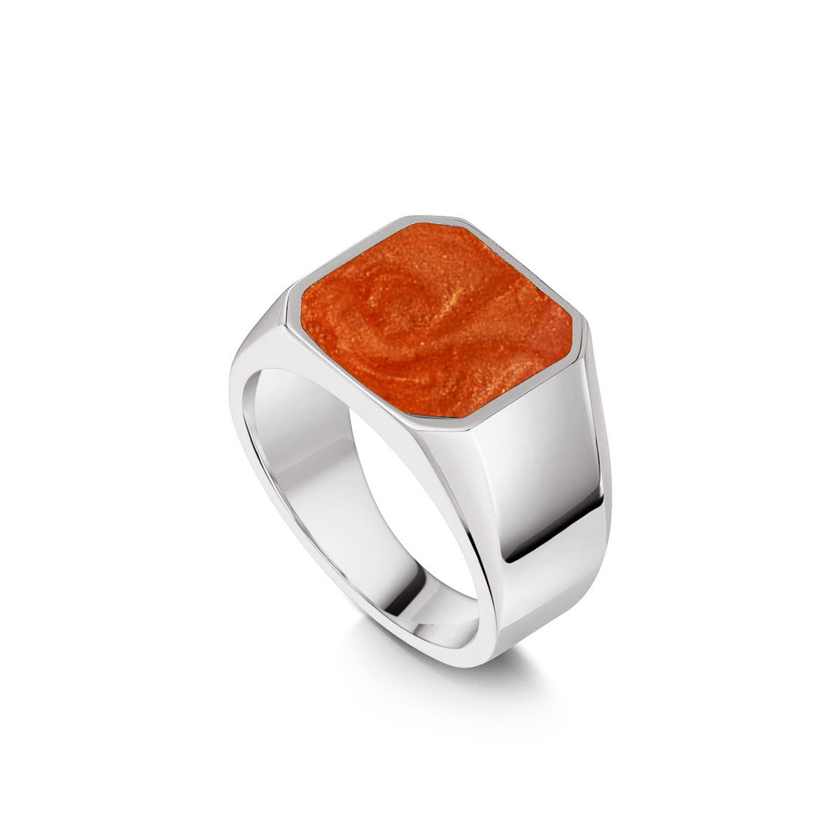 Octagonal Signet Ashes Resin Ring