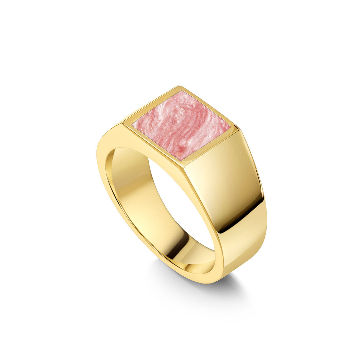 Square Signet Ashes Resin Ring