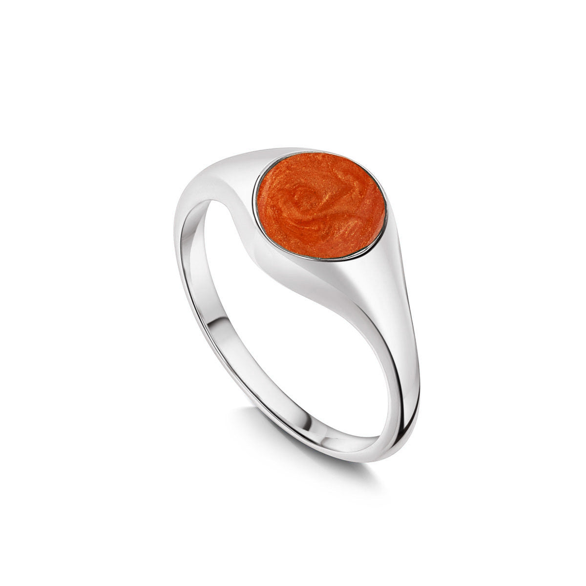 Round Signet Ashes Resin Ring