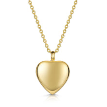 Load image into Gallery viewer, Scroll Heart Urn Ashes Necklace – Gold
