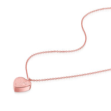 Load image into Gallery viewer, Scroll Heart Urn Ashes Necklace – Rose Gold
