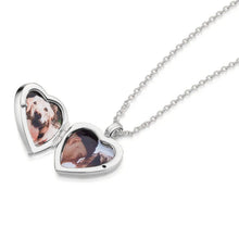 Load image into Gallery viewer, Mother of Pearl Modern Heart Locket – Silver
