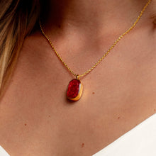 Load image into Gallery viewer, Dog Tag Ashes Resin Locket - Gold
