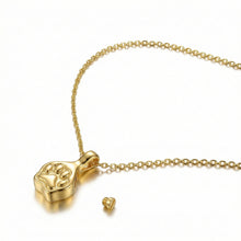 Load image into Gallery viewer, Mini Pressed Paw Urn Necklace - Gold
