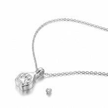 Load image into Gallery viewer, Mini Pressed Paw Urn Necklace - Silver
