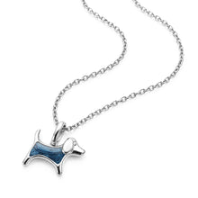Load image into Gallery viewer, Little Dog Silhouette Ashes Resin Necklace - Silver

