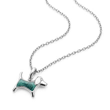 Load image into Gallery viewer, Little Dog Silhouette Ashes Resin Necklace - Silver
