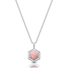 Load image into Gallery viewer, Small Hexagonal Ashes Resin Necklace - Silver
