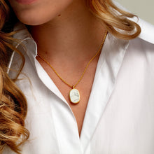 Load image into Gallery viewer, Small Howlite Dog Tag Locket - Gold
