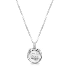Load image into Gallery viewer, Small Organic Round Initial Necklace - Silver
