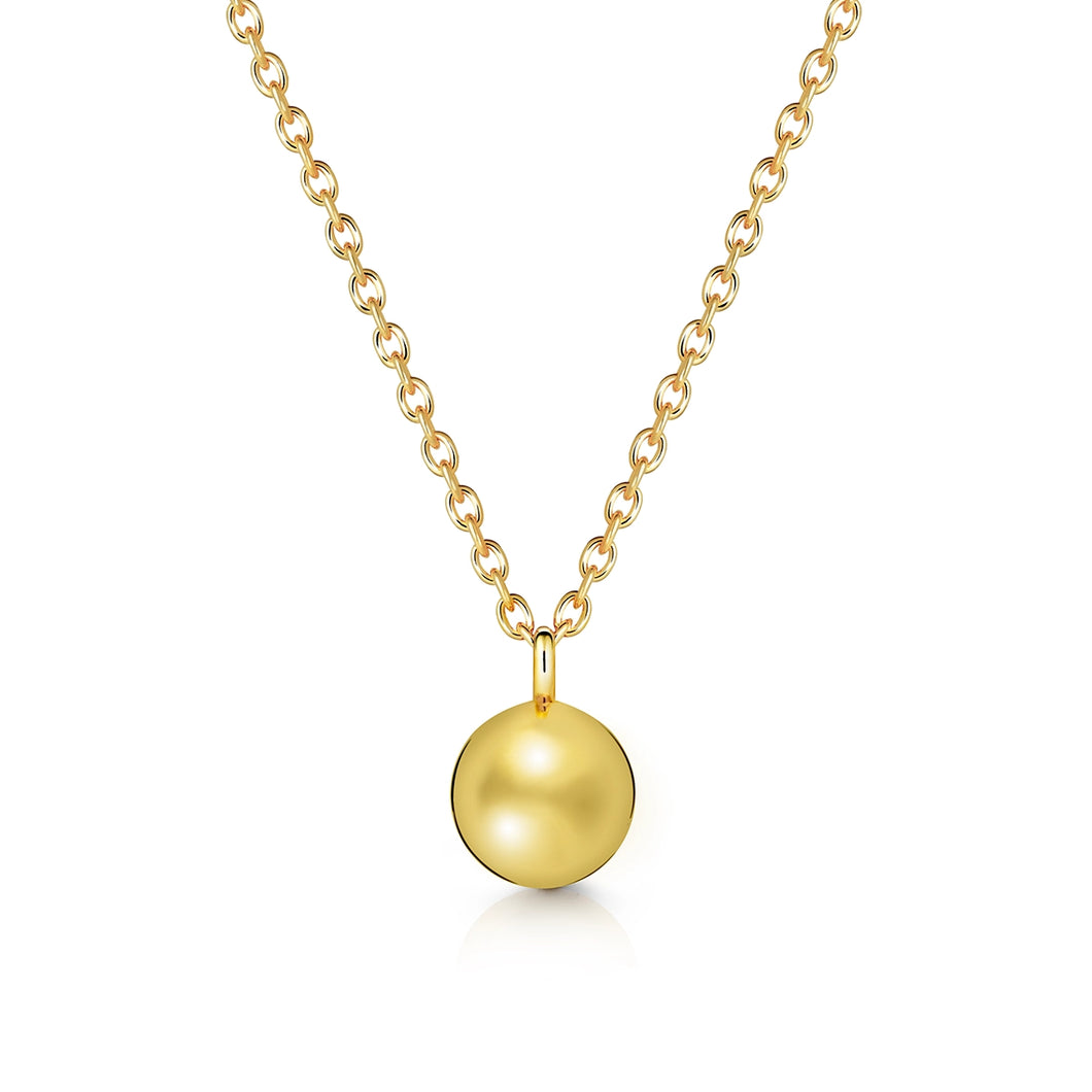 Sphere Urn Ashes Necklace - Gold