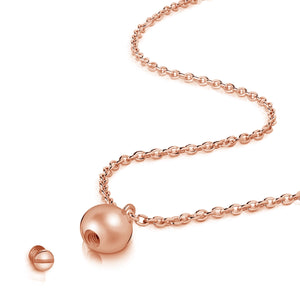 Sphere Urn Ashes Necklace - Rose Gold