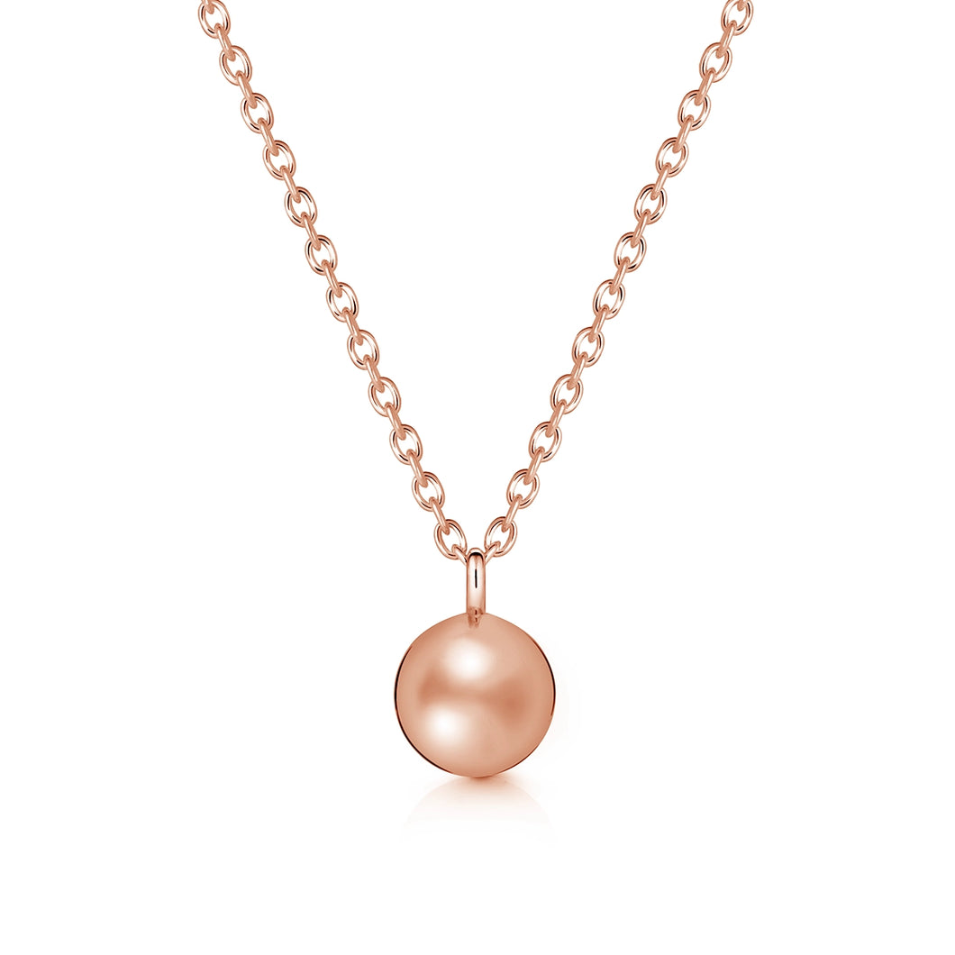 Sphere Urn Ashes Necklace - Rose Gold