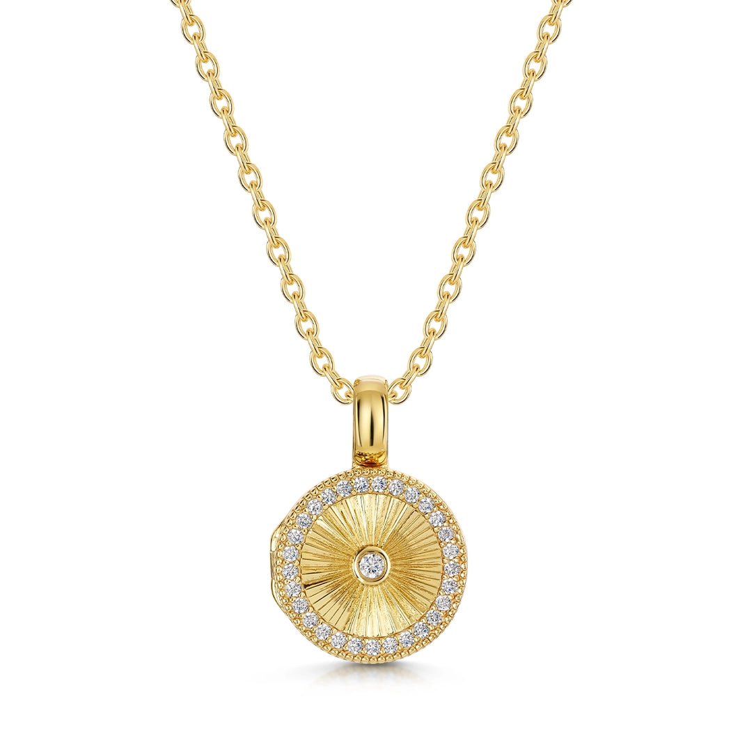 Sunbeam Crystal Halo Locket