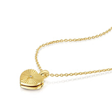 Load image into Gallery viewer, Sunbeam Crystal Heart Locket
