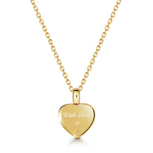 Load image into Gallery viewer, Sunbeam Crystal Heart Urn - Gold
