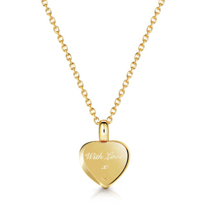 Sunbeam Crystal Heart Urn - Gold