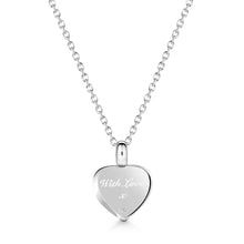 Load image into Gallery viewer, Sunbeam Crystal Heart Urn - Silver
