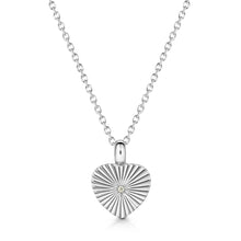 Load image into Gallery viewer, Sunbeam Crystal Heart Urn - Silver
