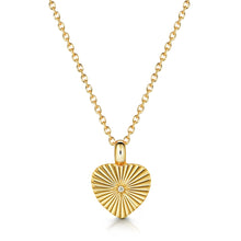 Load image into Gallery viewer, Sunbeam Crystal Heart Urn - Gold
